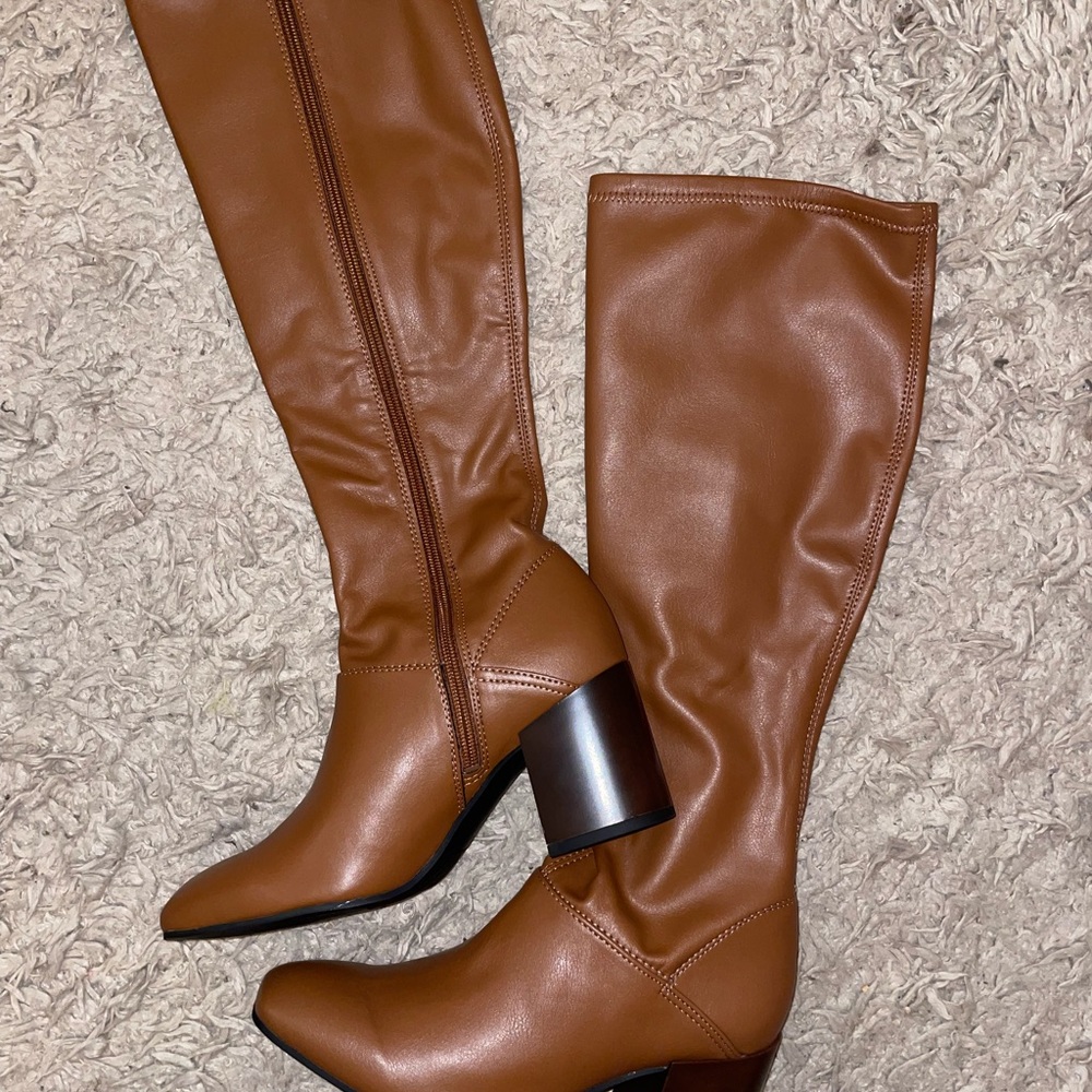 BRAND NEW Franco Sarto saddle brown knee high boots